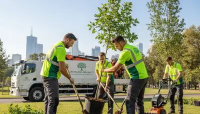 Arborists planting new trees in Bellevue WA for Chop Chop Tree professional tree service