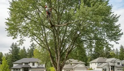 Professional tree removal service in Bellevue, WA by certified arborists at Tree Trimming Bellevue