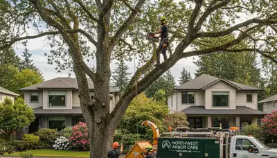 Professional tree removal service in Bellevue, WA by certified arborists at Tree Trimming Bellevue
