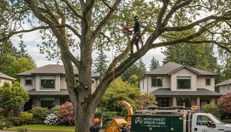 Professional tree removal service in Bellevue, WA by certified arborists at Tree Trimming Bellevue