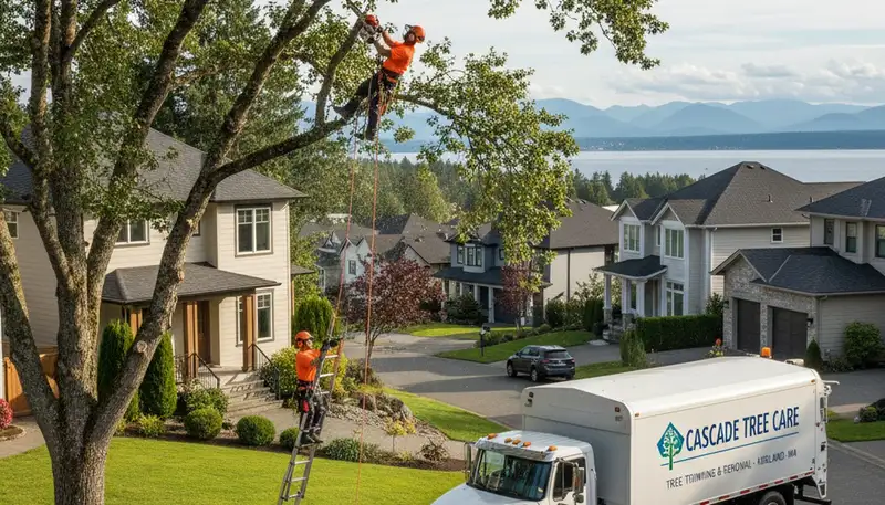 Professional tree removal service in Bellevue WA safely clearing large trees